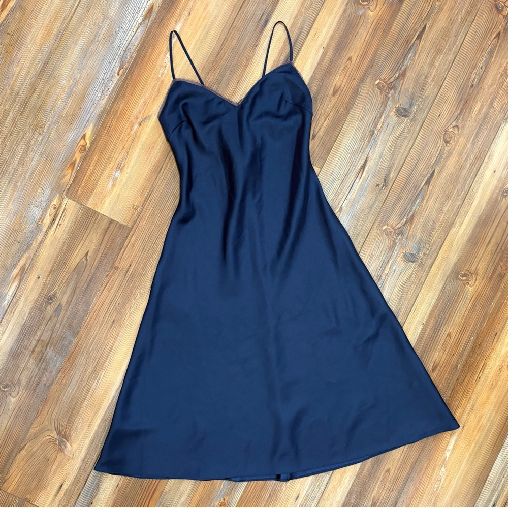Vintage 90s Betsey Johnson Bias Cut Silk Satin Slip Dress - Picture 1 of 5